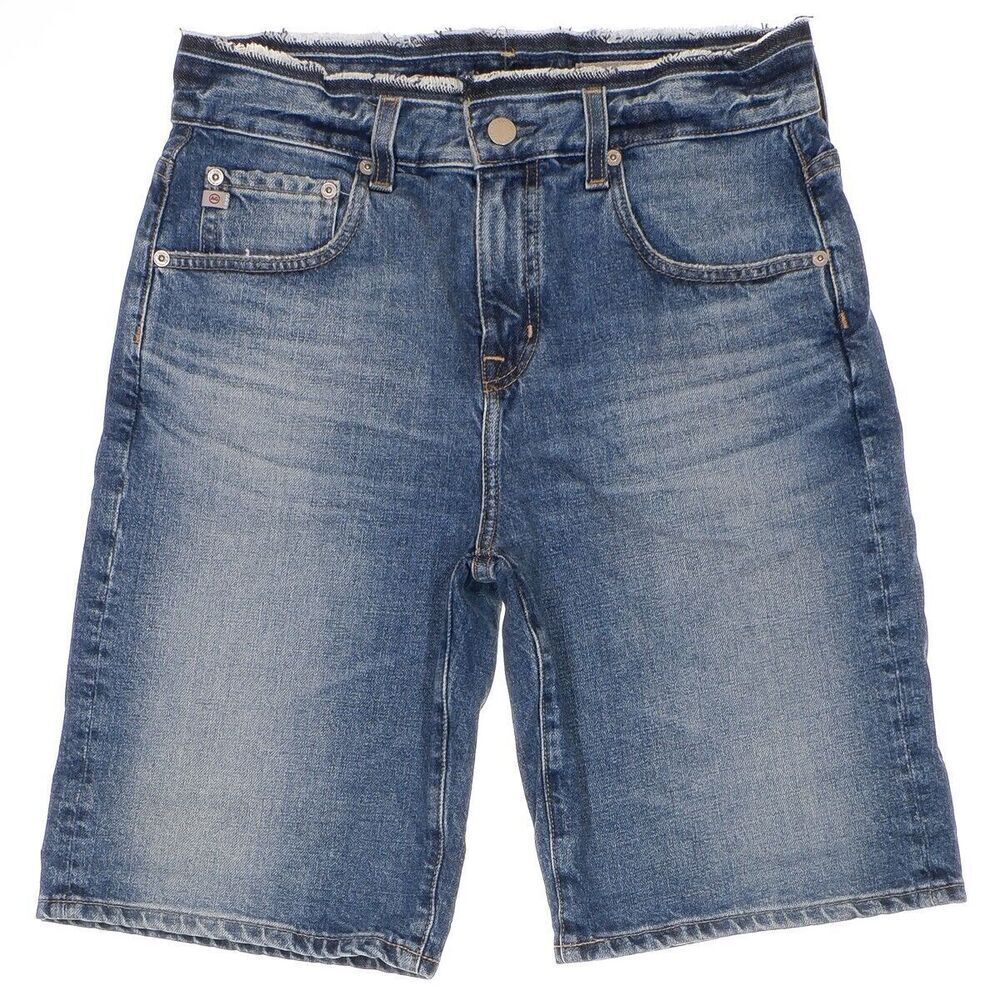 AG Adriano Goldschmied Contour 360 Bermuda Shorts Size 25 Distressed Measure W30